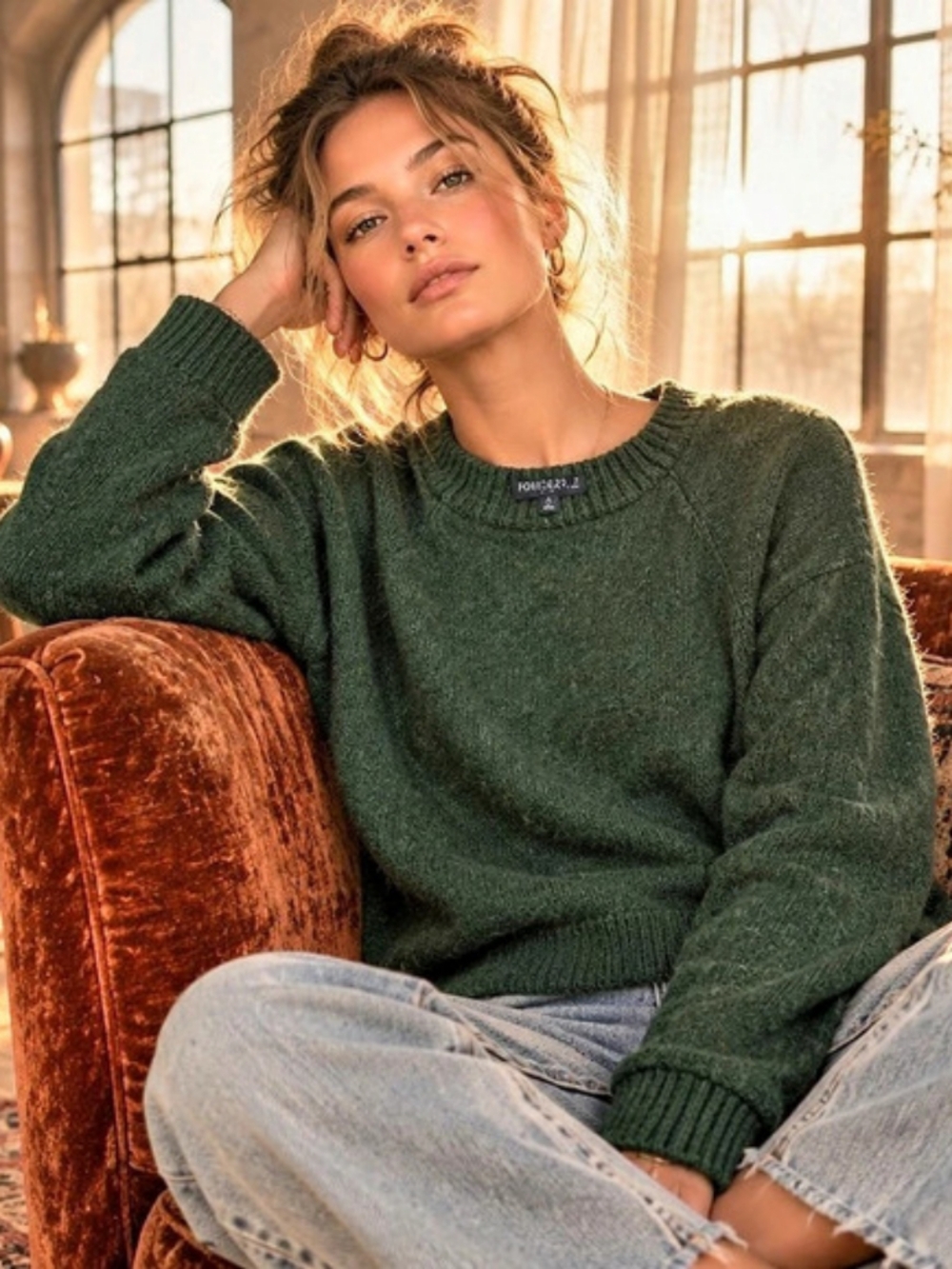 Green Crewneck Sweater